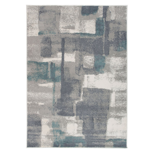 Brayden Studio Caviness Abstract Gray Area Rug & Reviews Wayfair